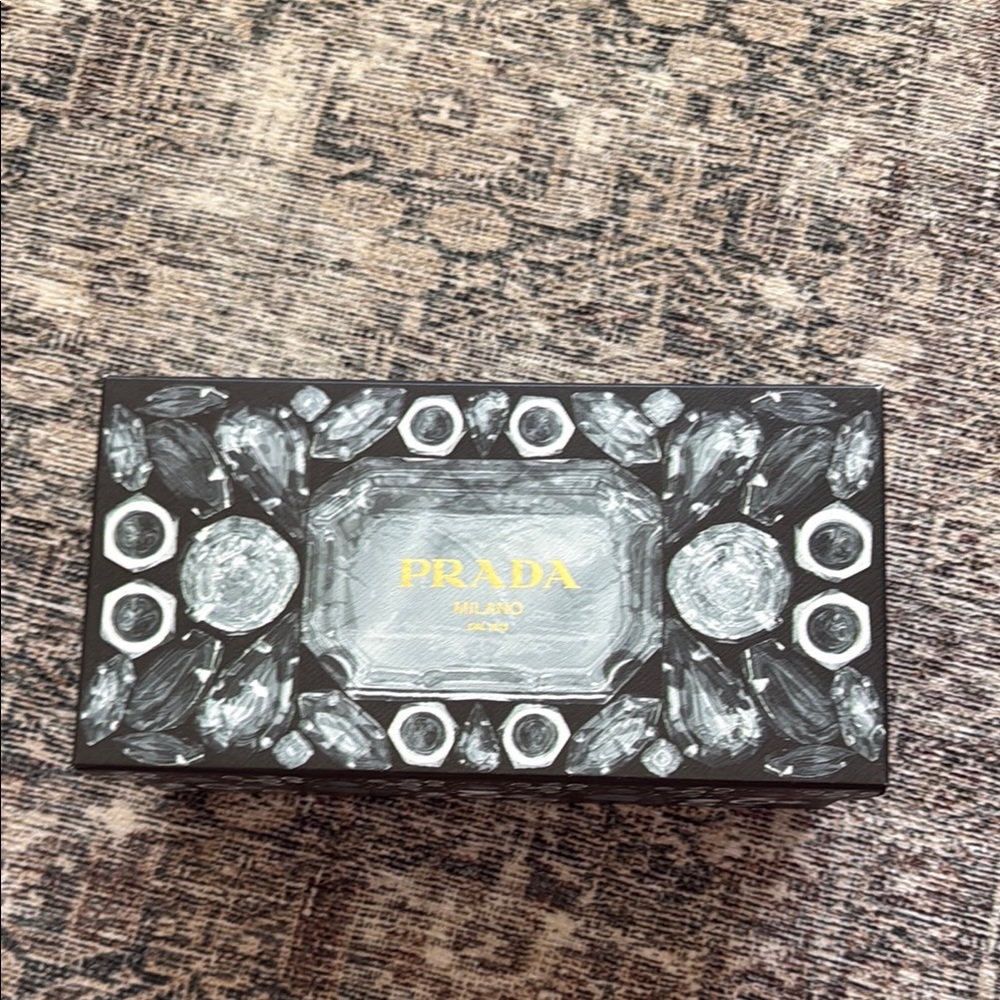 Prada Black and Gray shoe Box